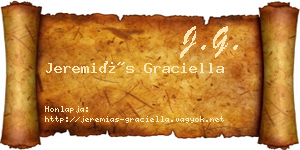 Jeremiás Graciella névjegykártya